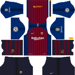Barcelona Kits UEFA Badge 2018/2019 Dream League Soccer