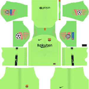 Barcelona UEFA Champions League Badge Goalkeeper Away Kit