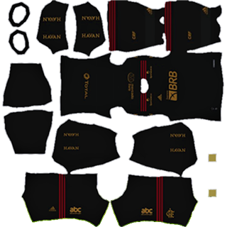 Camisa preta do Flamengo DLS Kits