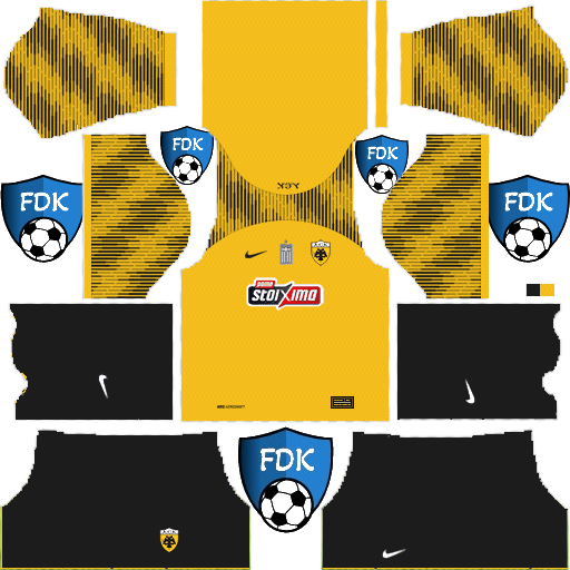 AEK FC DLS Kits 2023 - Dream League Soccer Kits 2023