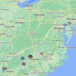 South Atlantic League Teams Map
