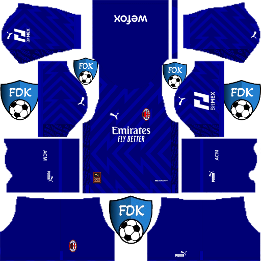 AC Milan DLS Kits 2024 Dream League Soccer Kits 2024