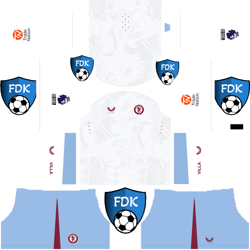 Aston Villa FC DLS Kits 2024 Dream League Soccer Kits 2024