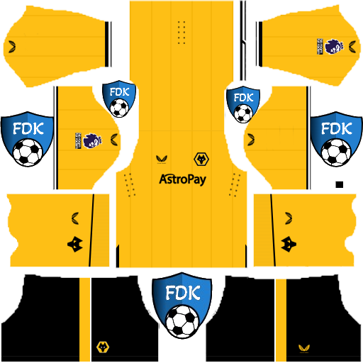 Wolverhampton Wanderers FC DLS Kits 2024 Dream League Soccer Kits 2024