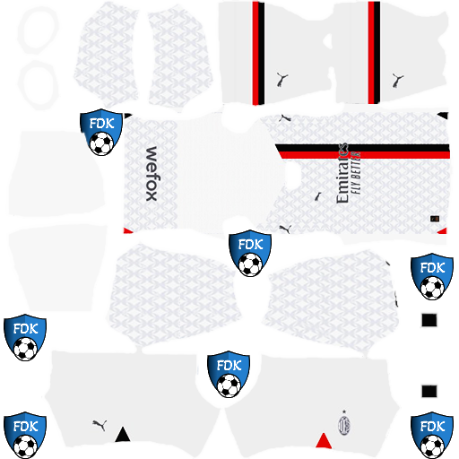 AC Milan DLS Kits 2024 Dream League Soccer Kits 2024