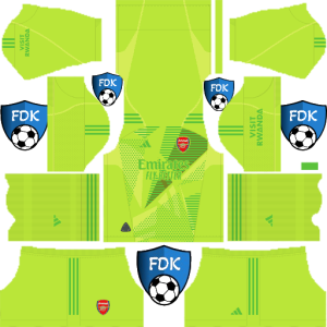 Arsenal FC dls kit 2025 gk away temp