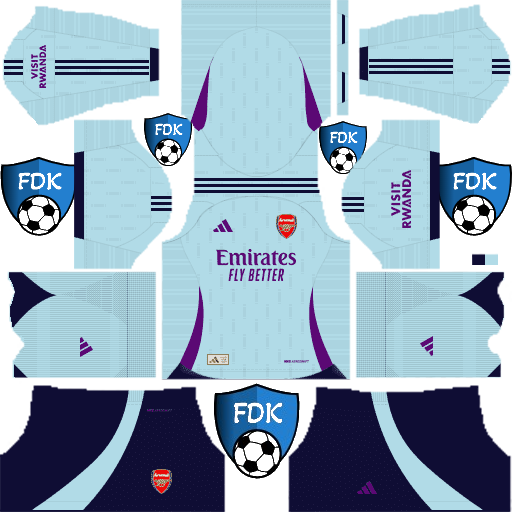 Arsenal DLS Kits 2025 - Dream League Soccer Kits 2025