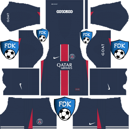 Paris Saint-Germain DLS Kits 2025 - Dream League Soccer Kits 2025