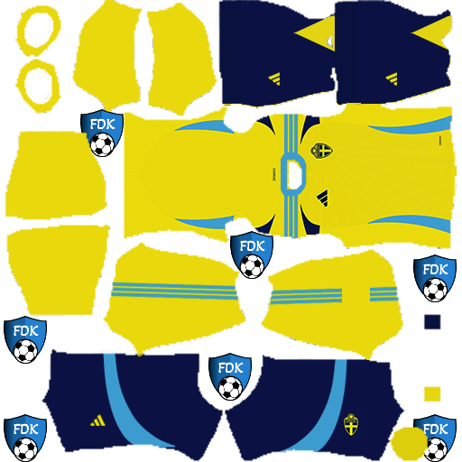 Sweden Euro Cup DLS Kits 2024 - Dream League Soccer Kits 2024