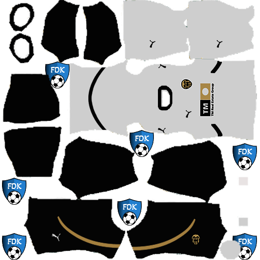 Valencia CF DLS Kits 2025 Dream League Soccer Kits 2025