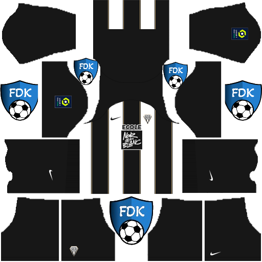 Angers SCO DLS Kits 2025 Dream League Soccer Kits 2025