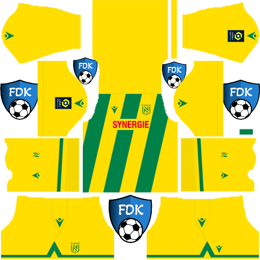 FC Nantes DLS Kits 2025 Dream League Soccer Kits 2025