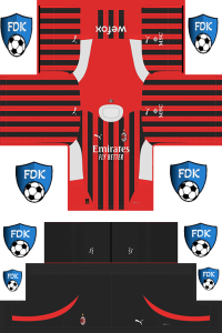 AC Milan Football League Kits