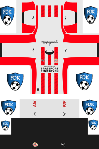 PSV Eindhoven Football League Kits